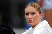 6 July 2002; Deirdre Ryan prior to the Women's High Jump at the Cork City Sports event at the UCC Sports Grounds, Mardyke, Cork. Photo by Brendan Moran/Sportsfile