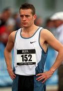 6 July 2002; James McIlroy of Great Britain prior to the 800m at the Cork City Sports event at the UCC Sports Grounds, Mardyke, Cork. Photo by Brendan Moran/Sportsfile