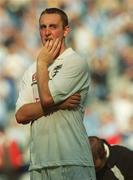 14 July 2002; Kenny Duane of Kildare dejected after the Bank of Ireland Leinster Senior Football Championship Final match between Dublin and Kildare at Croke Park in Dublin. Photo by Damien Eagers/Sportsfile