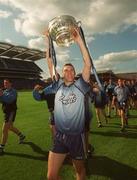 14 July 2002; Ciarán Whelan of Dublin celebrates with the cup after the Bank of Ireland Leinster Senior Football Championship Final match between Dublin and Kildare at Croke Park in Dublin. Photo by Damien Eagers/Sportsfile