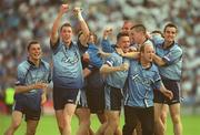 14 July 2002; Dublin players and fans celebrate on the pitch after the Bank of Ireland Leinster Senior Football Championship Final match between Dublin and Kildare at Croke Park in Dublin. Photo by Ray McManus/Sportsfile