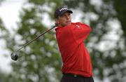 7 July 2002; Soren Hanson watches his drive from the 5th tee box during the Smurfit European Open at the K Club in Straffan, Kildare. Photo by Matt Browne/Sportsfile