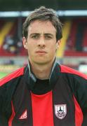 13 July 2002; Stuart Holt during a Longford Town squad portraits session at Flancare Park in Longford. Photo by David Maher/Sportsfile