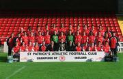 3 July 2002; The St Patrick's Athletic players and backroom staff at Richmond Park in Dublin. Photo by Ray McManus/Sportsfile