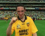 21 July 2002; Brendan Devenney of Donegal celebrates  after the All-Ireland Senior Football Championship Qualifier Round 4 match between Meath and Donegal at Croke Park. Photo by Ray McManus/Sportsfile