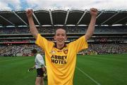 21 July 2002; Eamon Doherty of Donegal celebrates after the All-Ireland Senior Football Championship Qualifier Round 4 match between Meath and Donegal at Croke Park. Photo by Ray McManus/Sportsfile