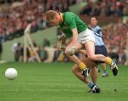4 July 1993; Graham Geraghty of Meath is tackled by Jack Sheedy of Dublin during the Leinster Senior Football Championship Semi-Final at Croke Park in Dublin. Photo by Ray McManus/Sportsfile
