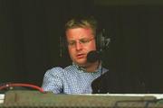 21 July 2002; Darragh Maloney of RTÉ Sport at the Bank of Ireland Munster Senior Football Championship Final match between Cork and Tipperary at Semple Stadium in Thurles, Tipperary. Photo by Brendan Moran/Sportsfile *** Local Caption *** cork