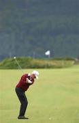24 July 2002; Joe McDermott plays his second shot from the 8th fairway during a practice round ahead of the Senior British Open at Royal County Down Golf Club in Newcastle, Down. Photo by Matt Browne/Sportsfile