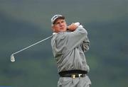24 July 2002; Denis O'Sullivan watches his tee shot from the 11th tee box during a practice round ahead of the Senior British Open at Royal County Down Golf Club in Newcastle, Down. Photo by Matt Browne/Sportsfile