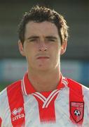 5 July 2002; Floyd Gilmore during a Derry City squad portraits session at O2 Park in Drogheda, Louth. Photo by Damien Eagers/Sportsfile