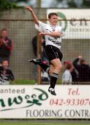 25 July 2002; Martin Reilly of Dundalk celebrates scoring a goal for his side during the FAI Carlsberg Senior Cup Second Round match between Dundalk and Shamrock Rovers at Oriel Park in Dundalk. Photo by David Maher/Sportsfile
