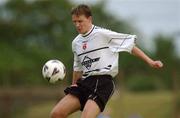 25 July 2002; Martin Reilly of Dundalk during the FAI Carlsberg Senior Cup Second Round match between Dundalk and Shamrock Rovers at Oriel Park in Dundalk. Photo by David Maher/Sportsfile