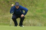 26 July 2002; Tom Watson lines up his putt on the 4th green during day two of the Senior British Open at Royal County Down Golf Club in Newcastle, Down. Photo by Matt Browne/Sportsfile