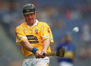 28 July 2002; Gregory O'Kane of Antrim during the All-Ireland Senior Hurling Championship Quarter-Final match between Antrim and Tipperary at Croke Park in Dublin. Photo by Ray McManus/Sportsfile