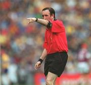 28 July 2002; Referee Willie Barrett during the Guinness All-Ireland Senior Hurling Championship Quarter-Final match between Clare and Galway at Croke Park. Photo by Ray McManus/Sportsfile