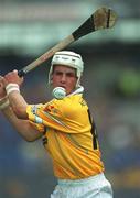 28 July 2002; Liam Watson of Antrim during the All-Ireland Senior Hurling Championship Quarter-Final match between Antrim and Tipperary at Croke Park in Dublin. Photo by Ray McManus/Sportsfile