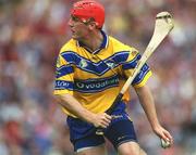 28 July 2002; Brian Lohan of Clare during the Guinness All-Ireland Senior Hurling Championship Quarter-Final match between Clare and Galway at Croke Park. Photo by Ray McManus/Sportsfile