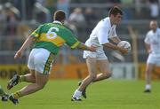27 July 2002; John Doyle of Kildare in action against Éamonn Fitzmaurice of Kerry during the Bank of Ireland All-Ireland Football Championship Qualifier match between Kerry and Kildare at Semple Stadium in Thurles, Tipperary. Photo by Brendan Moran/Sportsfile