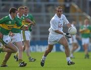 27 July 2002; Brian Lacey of Kildare in action against Eoin Brosnan, left, and Colm Cooper of Kerry during the Bank of Ireland All-Ireland Football Championship Qualifier match between Kerry and Kildare at Semple Stadium in Thurles, Tipperary. Photo by Brendan Moran/Sportsfile