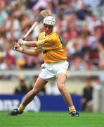 28 July 2002; Liam Watson of Antrim during the All-Ireland Senior Hurling Championship Quarter-Final match between Antrim and Tipperary at Croke Park in Dublin. Photo by Aoife Rice/Sportsfile