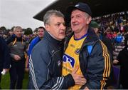 9 July 2017; Roscommon manager Kevin McStay is congratulated by a supporter following the Connacht GAA Football Senior Championship Final match between Galway and Roscommon at Pearse Stadium in Galway. Photo by Ramsey Cardy/Sportsfile