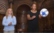 19 July 2017; Ireland Women's Rugby stars Sophie Spence and Cliodhna Moloney in attendance at the Dublin Chamber networking lunch, hosted by Bank of Ireland. The event, held in Bank of Ireland College Green was as a special networking lunch ahead of the Ladies Rugby World Cup 2017 which kicks-off on the 9th of August. Photo by Cody Glenn/Sportsfile