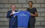 19 July 2017; Sophie Spence and Colin Kingston, Director of Bank of Ireland Dublin, in attendance at the Dublin Chamber networking lunch, hosted by Bank of Ireland. The event, held in Bank of Ireland College Green was as a special networking lunch ahead of the Ladies Rugby World Cup 2017 which kicks-off on the 9th of August. Photo by Cody Glenn/Sportsfile
