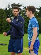 19 July 2017; Leinster academy player Caelan Doris, coaches young player Jack Hennesy during the Bank of Ireland Leinster Rugby School of Excellence at Kings Hospital in Palmerstown, Dublin. Photo by Sam Barnes/Sportsfile