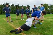 19 July 2017; Leinster academy players Caelan Doris, left, and Ronan Kelleher, second from right, watch on with attendees, during the Bank of Ireland Leinster Rugby School of Excellence at Kings Hospital in Palmerstown, Dublin. Photo by Sam Barnes/Sportsfile