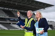 19 July 2017; Today marks the day when Páirc Uí Chaoímh re-opens for business with a club championship hurling match in the famous redeveloped stadium. OCS (One Complete Solution) was delighted to attend the press day at the redeveloped Páirc Uí Chaoímh, which will be the first smart stadium in Ireland and the UK. The entire stadium is WiFi enabled, with 4G Vodafone technology installed and the capacity to upgrade to next generation 5G. It is also the first stadium in the country to use LED Flood lighting. Intermittent phone and data coverage will be a thing of the past. Pictured at the media day are Seanie McGrath, Head of Sales at OCS Ireland, and Áine Mulcahy, MD at OCS group Ireland, at Pairc Ui Chaoimh in Co. Cork. Photo by Eóin Noonan/Sportsfile