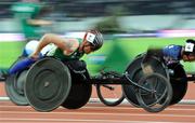 19 July 2017; Patrick Monahan of Ireland competing in the Men's 800m, T53, Heat during the 2017 Para Athletics World Championships at the Olympic Stadium in London. Photo by Luc Percival/Sportsfile