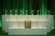 21 July 2017; A general view of awards prior to the FAI Communications Awards & Delegates Dinner at Hotel Kilkenny in Kilkenny. Photo by Seb Daly/Sportsfile