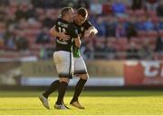 21 July 2017; Gary McCabe of Bray Wanderers celebrates scoring his side's first goal with team-mate Aaron Greene, right, during the SSE Airtricity League Premier Division match between St Patrick's Athletic and Bray Wanderers at Richmond Park in Dublin. Photo by Piaras Ó Mídheach/Sportsfile