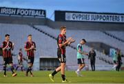 21 July 2017; Oscar Brennan of Bohemians acknowledges the fans following the SSE Airtricity League Premier Division match between Bohemians and Derry City at Dalymount Park in Dublin. Photo by Sam Barnes/Sportsfile