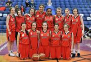 22 March 2012; The Mercy Coolock, Dublin, team. U16B Girls - All-Ireland Schools League Finals 2012, Mercy Coolock, Dublin v Christ the King, Cork, National Basketball Arena, Tallaght, Dublin. Picture credit: Barry Cregg / SPORTSFILE