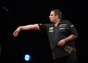 22 March 2011; Adrian Lewis in action against Kevin Painter during the McCoy's Premier League Darts Tournament. O2, Dublin. Picture credit: Paul Murphy / SPORTSFILE