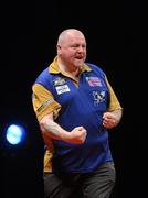 22 March 2011; Andy Hamilton reacts during his match against Simon Whitlock during the McCoy's Premier League Darts Tournament. O2, Dublin. Picture credit: Stephen McCarthy / SPORTSFILE