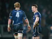 23 March 2012; Brian O'Driscoll and Leo Cullen, left, Leinster. Celtic League, Leinster v Ospreys, RDS, Ballsbridge, Dublin. Picture credit: Stephen McCarthy / SPORTSFILE