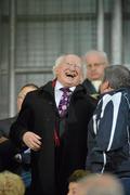 23 March 2012; President of Ireland Michael D. Higgins in the crowd before the match. Airtricity League Premier Division, Shamrock Rovers v Shelbourne, Tallaght Stadium, Tallaght, Co. Dublin. Picture credit: Brian Lawless / SPORTSFILE