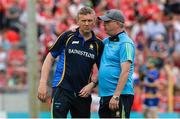 9 July 2017; Clare joint manager Donal Moloney, left, with selector Jimmy Browne before the Munster GAA Hurling Senior Championship Final match between Clare and Cork at Semple Stadium in Thurles, Co Tipperary. Photo by Piaras Ó Mídheach/Sportsfile