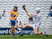 22 July 2017; Gary Cooney of Clare in action against Darach Fahy of Galway during the Electric Ireland GAA Hurling All-Ireland Minor Championship Quarter-Final between Clare and Galway at Páirc Uí Chaoimh in  Cork. Photo by Ray McManus/Sportsfile