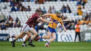 22 July 2017; Riain Considine of Clare in action against Conor Caulfield, 6, and Caimin Killeen of Galway during the Electric Ireland GAA Hurling All-Ireland Minor Championship Quarter-Final between Clare and Galway at Páirc Uí Chaoimh in  Cork. Photo by Ray McManus/Sportsfile