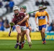 22 July 2017; Darren Morrissey of Galway in action against Riain Considine of Clare during the Electric Ireland GAA Hurling All-Ireland Minor Championship Quarter-Final between Clare and Galway at Páirc Uí Chaoimh in  Cork. Photo by Ray McManus/Sportsfile