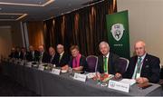 22 July 2017; The FAI board at the FAI EGM at the Hotel Kilkenny in Kilkenny. Photo by Ramsey Cardy/Sportsfile