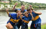 22 July 2017; Tipperary supporters, from left, Maggie Moloney, Mike Moloney, TJ Moloney, age 9, and Fiona Ryan from Hollyford, Co Tipperary, ahead of the GAA Hurling All-Ireland Senior Championship Quarter-Final match between Clare and Tipperary at Páirc Uí Chaoimh in Cork. Photo by Cody Glenn/Sportsfile