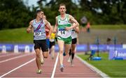22 July 2017; Kieran Kelly of Raheny Shamrock AC, Co. Dublin, on his way to winning his heat, whilst competing in the Men's 800m, ahead of Aengus Meldon of Dundrum South Dublin, Co. Dublin, during the Irish Life Health National Senior Track & Field Championships – Day 1 at Morton Stadium in Santry, Co. Dublin. Photo by Sam Barnes/Sportsfile