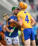 22 July 2017; Noel McGrath of Tipperary and Cian Dillon of Clare during the GAA Hurling All-Ireland Senior Championship Quarter-Final match between Clare and Tipperary at Páirc Uí Chaoimh in Cork. Photo by Stephen McCarthy/Sportsfile