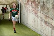 22 July 2017; Mayo captain Cillian O'Connor leads his team-mates to the pitch before the GAA Football All-Ireland Senior Championship Round 4A match between Cork and Mayo at Gaelic Grounds in Co. Limerick. Photo by Piaras Ó Mídheach/Sportsfile