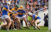 22 July 2017; Cathal McInerney of Clare kicks a late goal during the GAA Hurling All-Ireland Senior Championship Quarter-Final match between Clare and Tipperary at Páirc Uí Chaoimh in Cork. Photo by Ray McManus/Sportsfile